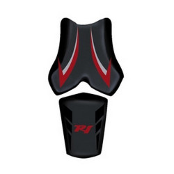 Saddle cover Bagster (2211B) Black/Bordeaux Clair/Letters Bordeaux Clair Yamaha YZF-R1 09