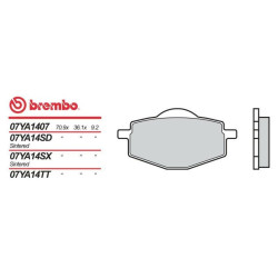 Plaquettes de frein sinter Brembo 07YA14SD