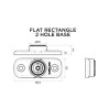 Base Quad Lock 360 Rectangle plat 2 trous