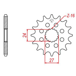Pignon JT 17 dents pas 530 type 423
