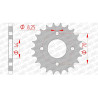 AFAM steel crown 22 teeth not 520 type 14110 Kawasaki KFX 80