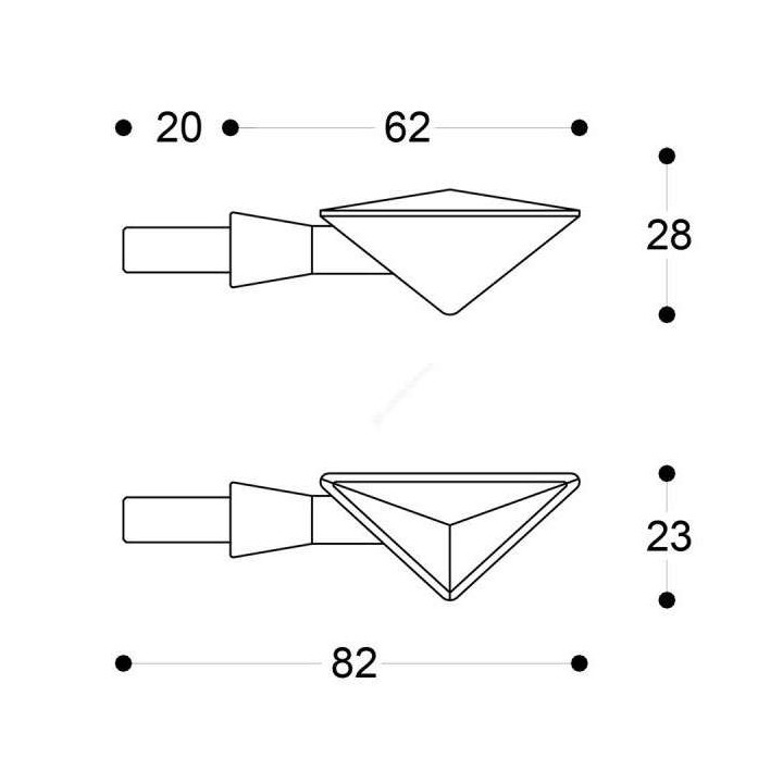 Motorcycle turn signals Barracuda Z-LED B-LUX 