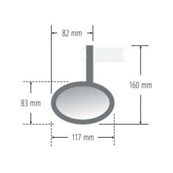 Rétroviseur embout de guidon HIGHSIDER VICTORY CHROME 2