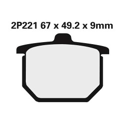 Plaquettes de frein semi-metal Nissin 2P-221NS
