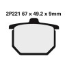 Plaquettes de frein semi-metal Nissin 2P-221NS