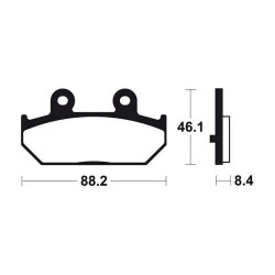 Rear brake pads Tecnium MSS304 Suzuki BURGMAN