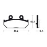 Rear brake pads Tecnium MSS304 Suzuki BURGMAN