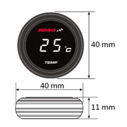 Compteur de température d'eau KOSO i-GEAR (BA067B10) Bleu 2