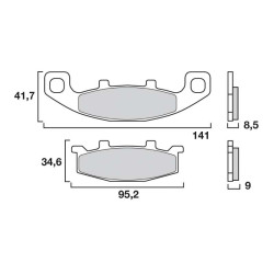 Plaquettes de frein sinter Brembo 07KA09SA