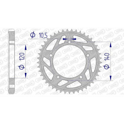 AFAM 41 toothed crown not 530 type 87603 Suzuki GSX-R 1000