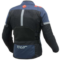 Veste moto T.UR TRANSFER HYDROSCUD Noir/Bleu 2