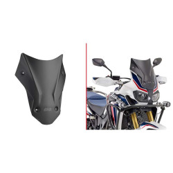 Bulle noir mat Givi D1144BO Honda CRF1000L Africa Twin Mate 2016-2019