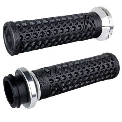 Indian ODI VANS motorcycle grips Black/Silver