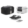 Kit top case moto Shad TERRA TR55 BLACK + platine alu + dosseret
