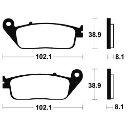 Brake plates metal fried Tecnium MF127