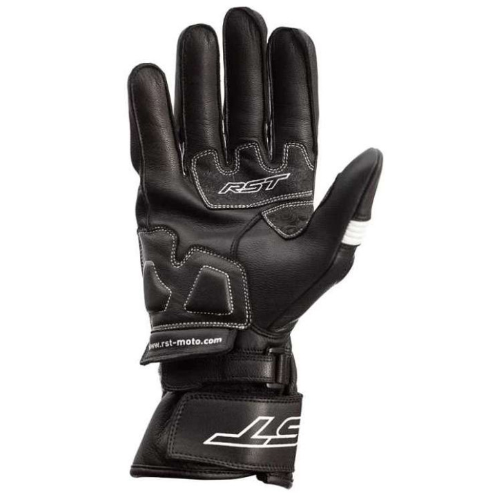 RST PILOT BLACK/WHITE motorcycle gloves