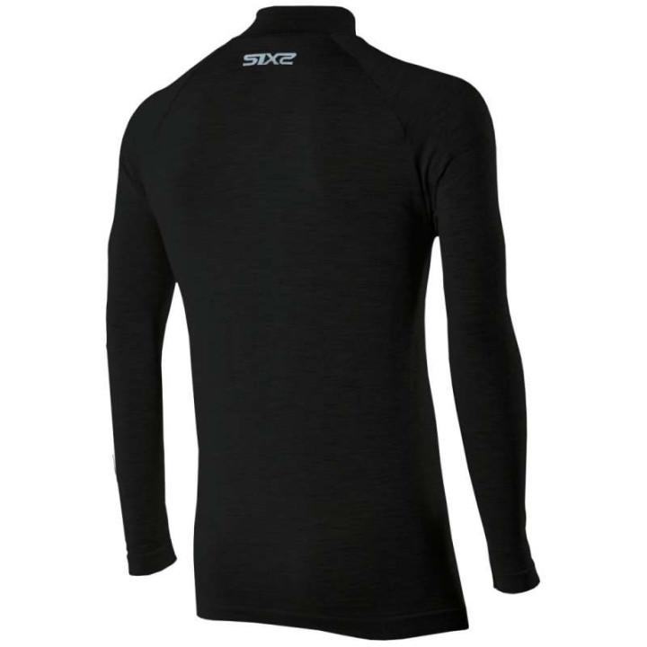 Maillot thermique moto SIXS TS13 MERINOS BLACK