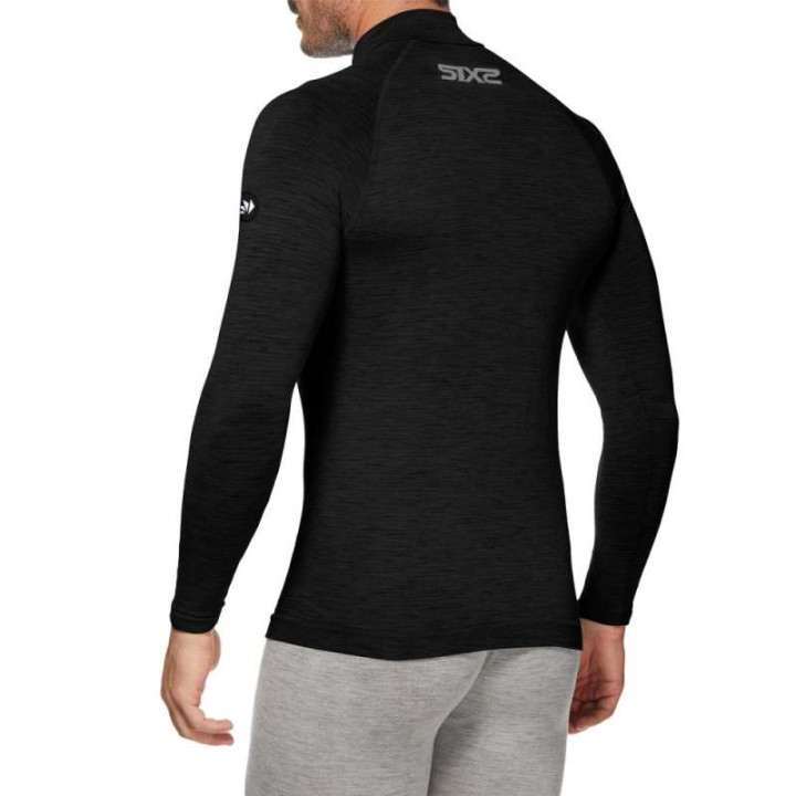 Maillot thermique moto SIXS TS13 MERINOS BLACK