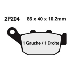 Nissin 2P204NS semi-metal brake pads