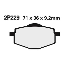 Semi-metal brake pads Nissin 2P229NS