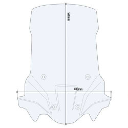 Givi clear bubble +12.5cm (D6418ST) Triumph TIGER 900 RALLY 2
