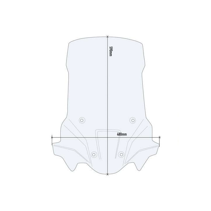 Givi clear bubble +12.5cm (D6418ST) Triumph TIGER 900 RALLY