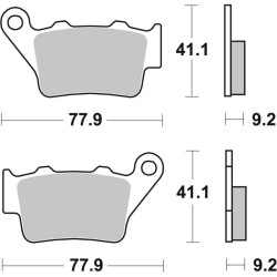 Plaquettes de frein sinter SBS 675LS