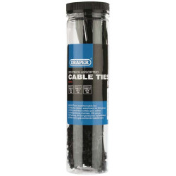 Box of 200 Draper nylon multi-size cable ties
