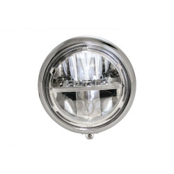 Phare moto leds 7 pouces HIGHSIDER VOYAGE CHROME (bottom mount)