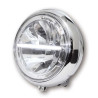 Phare moto leds 7 pouces HIGHSIDER VOYAGE CHROME (bottom mount)