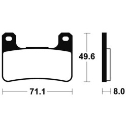 Plaquettes de frein moto métal fritté Tecnium MF306