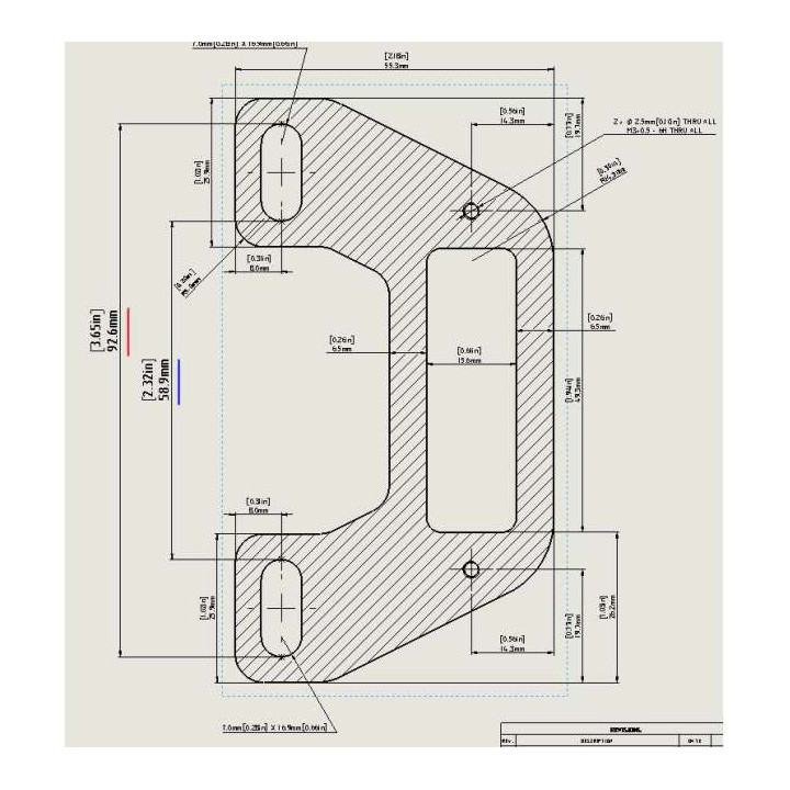 Fixation sur support de plaque DENALI pour feux T3 (LAH.T3.10200)