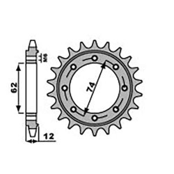 Pignon PBR 21 teeth not 525 type 2196 Gilera GP800