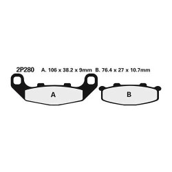 Plaquettes de frein semi-metal Nissin 2P-280NS