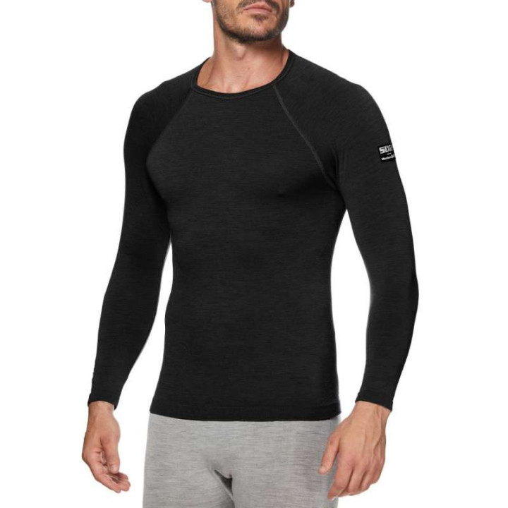 Maillot thermique moto SIXS TS2 MERINOS BLACK