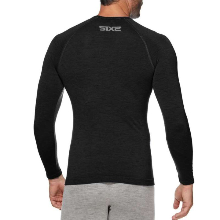 Maillot thermique moto SIXS TS2 MERINOS BLACK