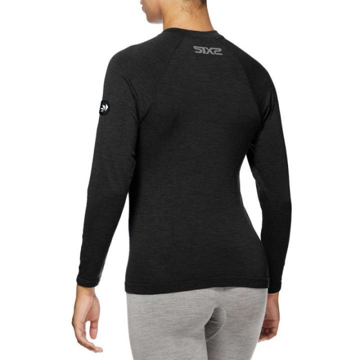 Maillot thermique moto SIXS TS2 MERINOS BLACK