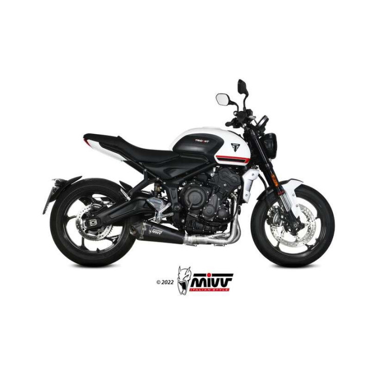 Mivv DELTA RACE complete line Black stainless steel (T.022.LDRB) Triumph Trident 660