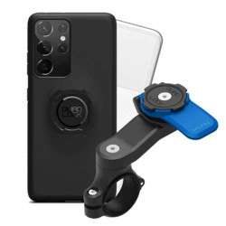 Pack Quad Lock Handlebar Mount + coque Galaxy S21 Ultra + protection pluie
