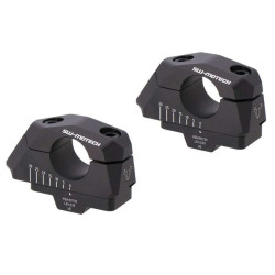 Black BMW F850GS/Adventure SW-Motech 28mm offset booster seat (LEH.00.039.31100/B)