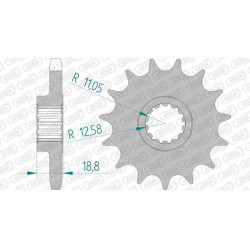 AFAM sprocket 14 teeth pitch 530 type 52900 Ducati 1200 Multistrada