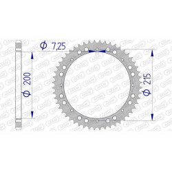 AFAM Alu Crown 52 teeth not 520 type 72301 KTM GS 390