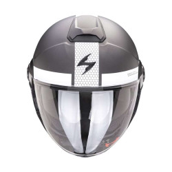 Casque moto Scorpion EXO-CITY II SHORT Argent mat / Blanc 2