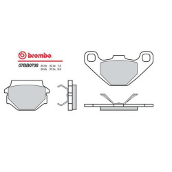 Plaquettes de frein organique Brembo 07BB0708
