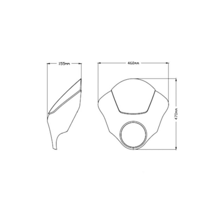 Puig half fairing Black DARK NIGHT (21100) CMX500 REBEL