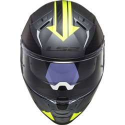 Casque moto LS2 FF811 VECTOR II SPLITTER Titanium/Jaune 22.06 2