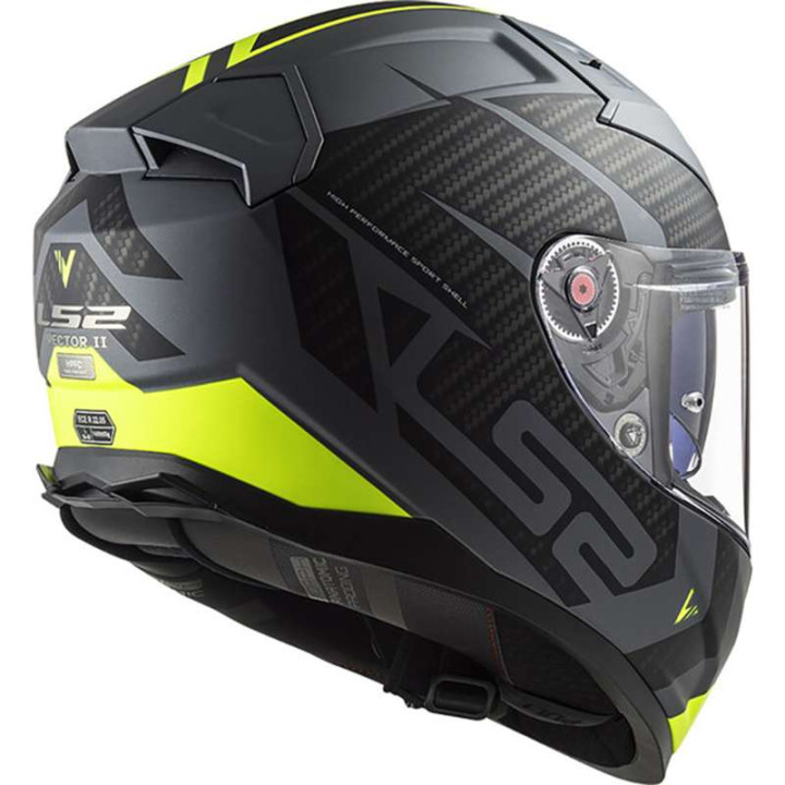 Casque moto LS2 FF811 VECTOR II SPLITTER Titanium/Jaune 22.06