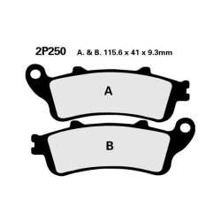 Plaquettes de frein racing arrrière sinter Nissin 2P250 ST-R1