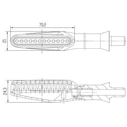 Clignotants moto séquentiels Puig PIN (3155N) 2
