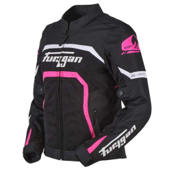 Blouson femme Furygan MYSTIC LADY EVO VENTED Noir/Blanc/Rose